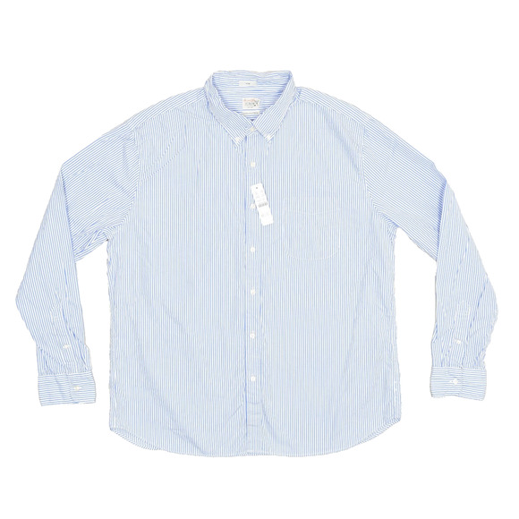 NEW J.Crew Men's Blue Striped Secret Wash Slim Fit Shirt Regular Size XXL NWT - Picture 1 of 8